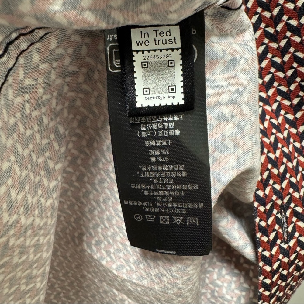 Ted Baker London Slim Fit Geometric Print Shirt (Size 4 / L)​​​ - Picture 13 of 13